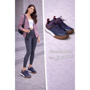 Chaco Trail Sneakers Women's 6 Outdoor Hiking Walking Shoes Burgundy Navy